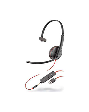 Poly Blackwire  C3215 UC MONO USB-A & 3.5MM Corded Headset