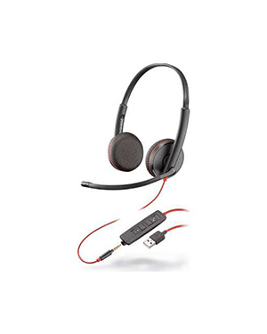 Poly Blackwire C3225 UC Stereo USB-A & 3.5MM Corded Headset