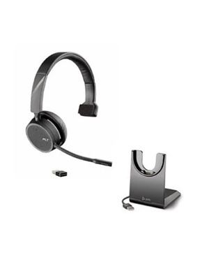 Poly/Plantronics Voyager 4210 UC USB-A Bluetooth Headset With Charge Stand