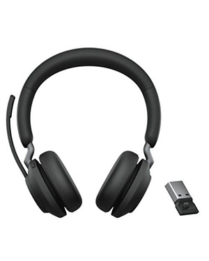 Jabra Evolve2 65 MS Binaural Bluetooth Headset | Microsoft Teams | Black | Link 380 | USB-A