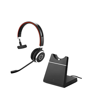 Jabra Evolve 65 SE UC Mono Headset  With Charging Stand