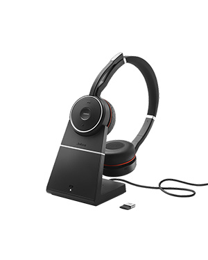 Jabra Evolve 75 Stereo UC Wireless Headset with Charging Stand