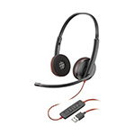 Poly Blackwire C3220 UC Stereo USB-A Corded Headset